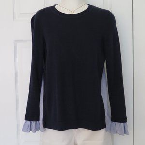 OASIS 🇬🇧Sweater, back with cotton shirt and cuffs